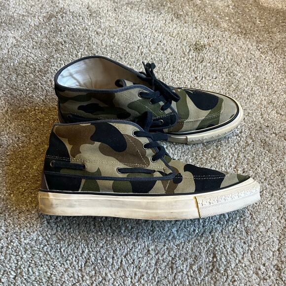 Authentic Bape Apesta Green Camo High Top Sz 9.5 - Picture 1 of 8